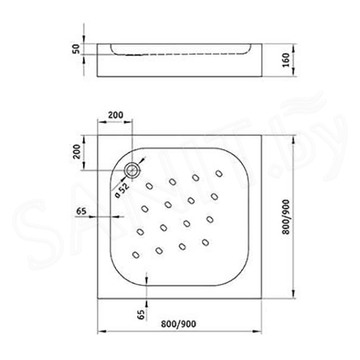 Душевой поддон Deante Corner KTC 041B / 042B