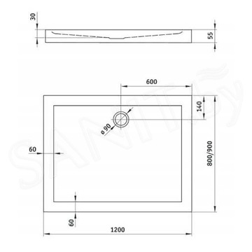 Душевой поддон Deante Minimal KTN 043B / 044B / 045B / 046B