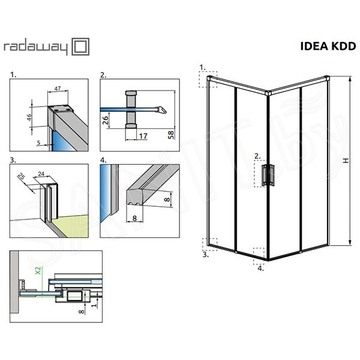 Душевой уголок Radaway Idea KDD