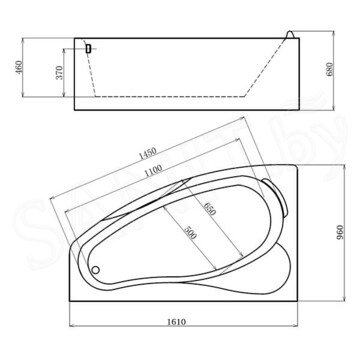 Гидромассажная ванна Gemy G9046 O