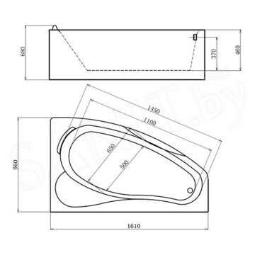 Гидромассажная ванна Gemy G9046 O