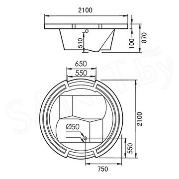 Гидромассажная ванна Gemy G9060 O