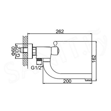 Смеситель для ванны Ledeme H87 L3287