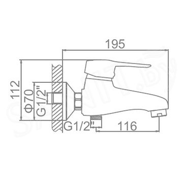 Смеситель для ванны Ledeme L3204