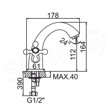 Смеситель для умывальника Ledeme L1019