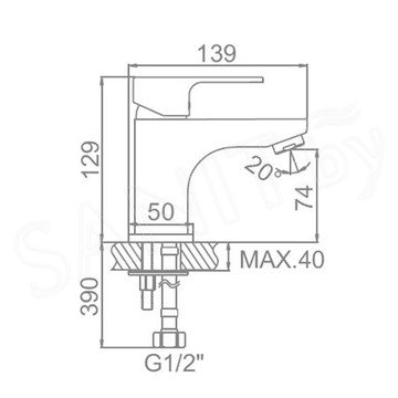 Смеситель для умывальника Ledeme L1003