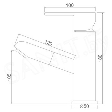 Смеситель для умывальника Ledeme L1055-20