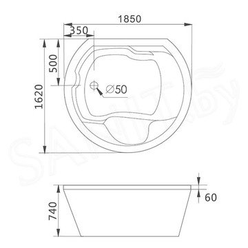 Гидромассажная ванна Gemy G9053 K