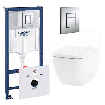 Комплект инсталляции Grohe Rapid SL 38775001 с подвесным унитазом Lavinia Boho One Rimless