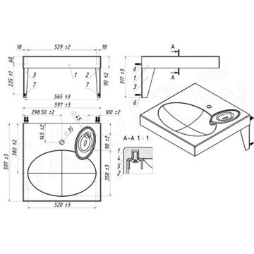 Умывальник Belux Idea ID-600