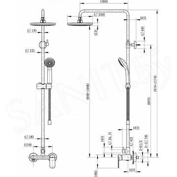 Душевая стойка Bravat Opal C F9125183CP-A5-RUS