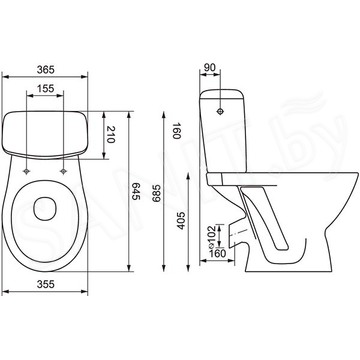 Напольный унитаз Cersanit 382 Koral 031