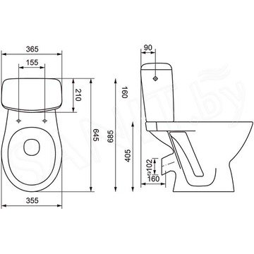 Напольный унитаз Cersanit 382 Koral 031