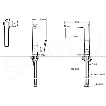 Смеситель для кухонной мойки Bravat Real F7121179CP-2