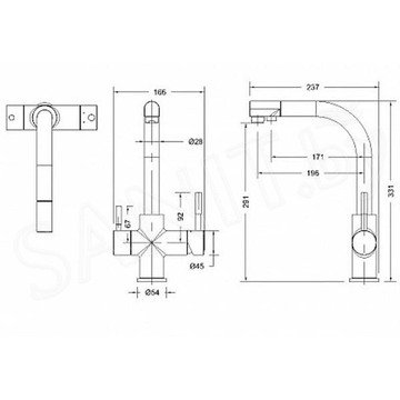Смеситель для кухонной мойки Bravat Palace F729261CP-RUS