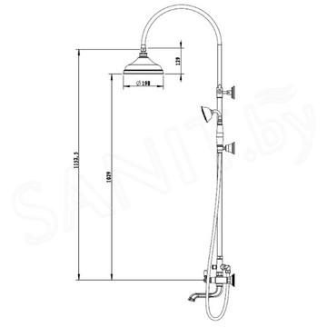 Душевая стойка Bravat Art F65193AR-A3-RUS