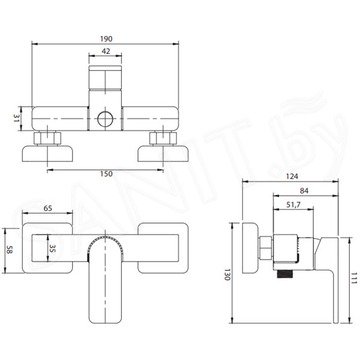 Смеситель для душа Omnires Baretti BA7840CR
