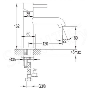Смеситель для умывальника Omnires Y Y1210NBL / Y1210NBLGL