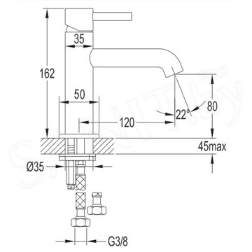 Смеситель для умывальника Omnires Y Y1210NBL / Y1210NBLGL