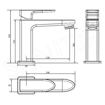 Смеситель для умывальника Omnires Siena SN7310CR