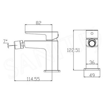 Смеситель для биде Omnires Parma PM7420CR