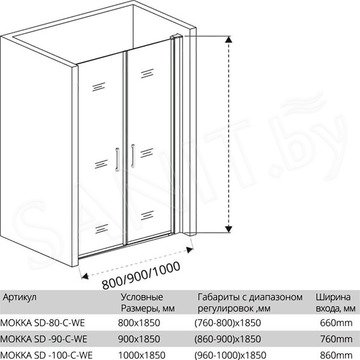 Душевая дверь Good Door MOKKA SD C-WE