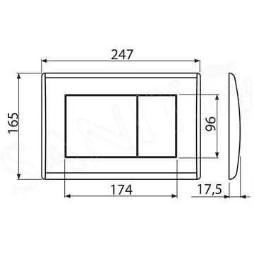 Кнопка для инсталляции Alca Plast M270