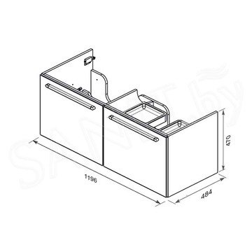 Тумба под умывальник Ravak SD 1200 Chrome капучино