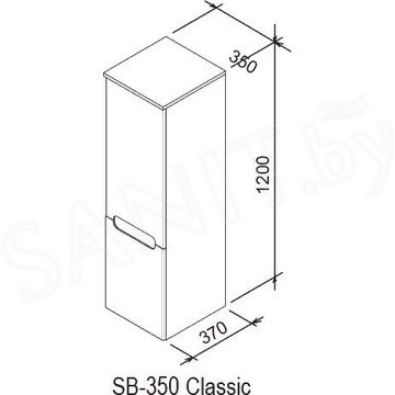 Пенал Ravak Classic SB 350