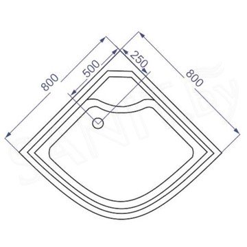 Душевая кабина Coliseum Simple T-80 / T-90 / T-100 черная