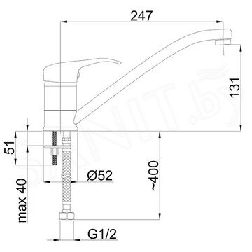 Смеситель для кухонной мойки Rubineta Standard Prince P-20 Sher