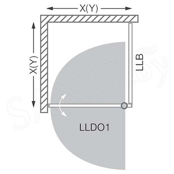 Душевой уголок Roth (Roltechnik) Lega Line LLDO1 90 + LLB