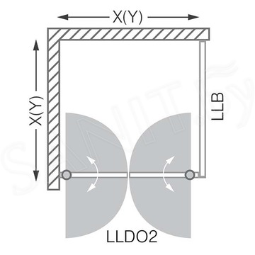 Душевой уголок Roth (Roltechnik) Lega Line LLDO2 90 + LLB intimglass