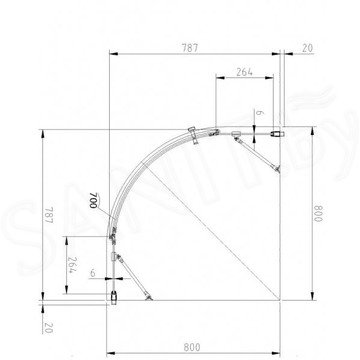 Душевой уголок Omnires Manhattan ADF80X