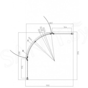 Душевой уголок Omnires Manhattan ADF94X LUX-T