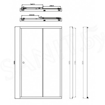 Душевая дверь Omnires Bronx S2050