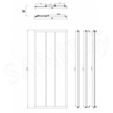 Душевая дверь Omnires Bronx S20A3