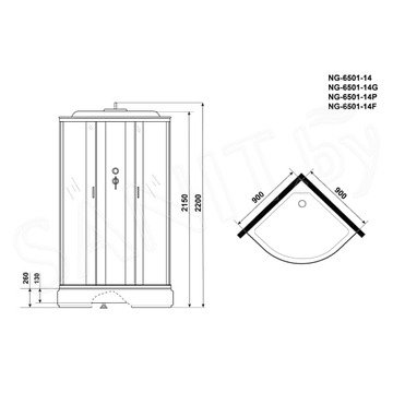 Душевая кабина Niagara NG-6501-14