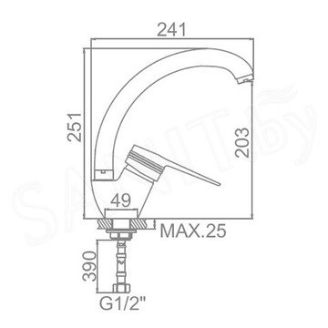 Смеситель для кухонной мойки Ledeme L5956