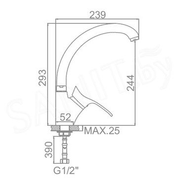 Смеситель для кухонной мойки Ledeme L5901