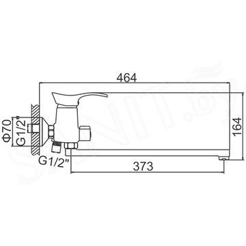 Смеситель для ванны Ledeme H01 L2201