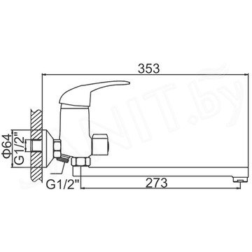 Смеситель для ванны Ledeme H02-B L2202-B