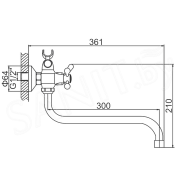 Смеситель для ванны Ledeme H09 L2209