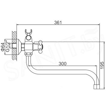 Смеситель для ванны Ledeme H09 L2309