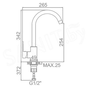 Смеситель для кухонной мойки Ledeme L4010