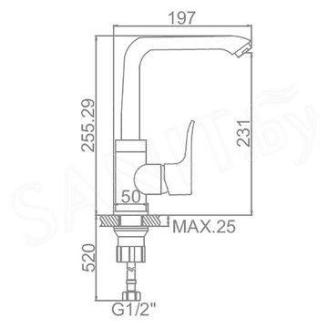 Смеситель для кухонной мойки Ledeme L4034-2