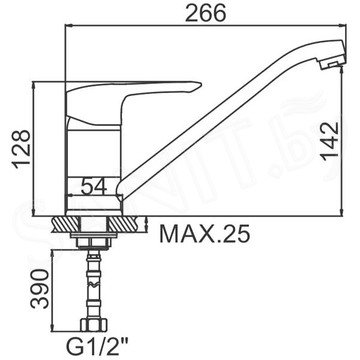 Смеситель для кухонной мойки Ledeme L4925