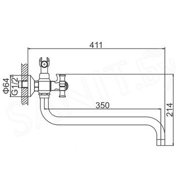 Смеситель для ванны Ledeme H11 L2611