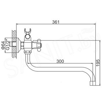 Смеситель для ванны Ledeme H12 L2312