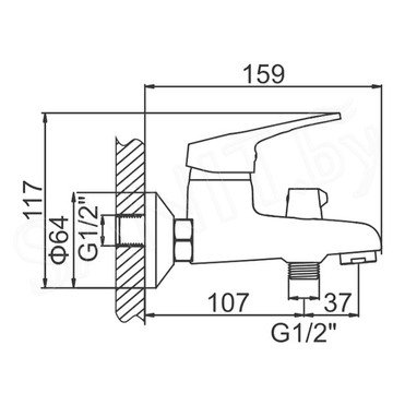 Смеситель для ванны Ledeme H13 L3013